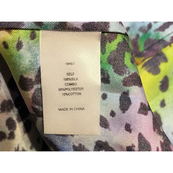 HUNTER BELL Multicolored Leopard Printed 100% Silk Leopard Casper Dress size 8 - Picture 11 of 12